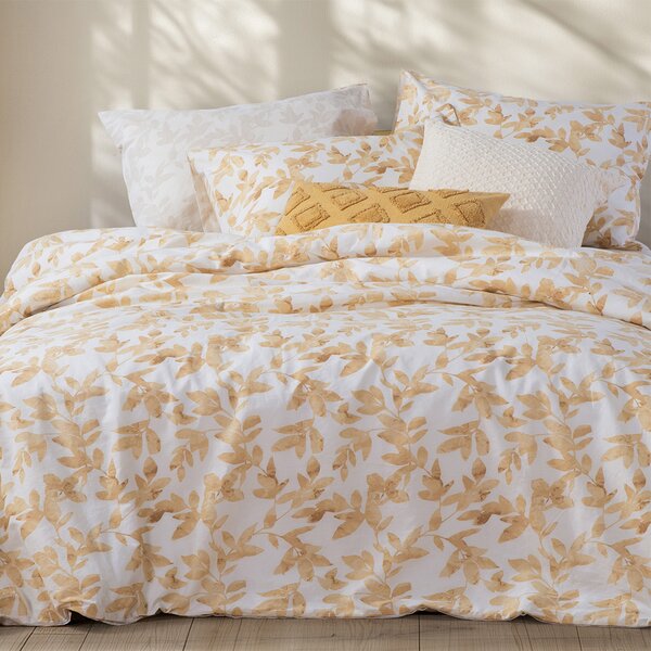 Σεντόνια Μονά (Σετ) Nef-Nef Homeware Smart Sencil Gold Εκρού,Ώχρα ΧΩΡΙΣ ΛΑΣΤΙΧΟ 170x270
