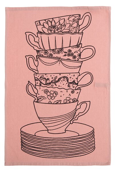 Πετσέτα Κουζίνας (40x60) Nef-Nef Homeware My Cup Of Tea Rose