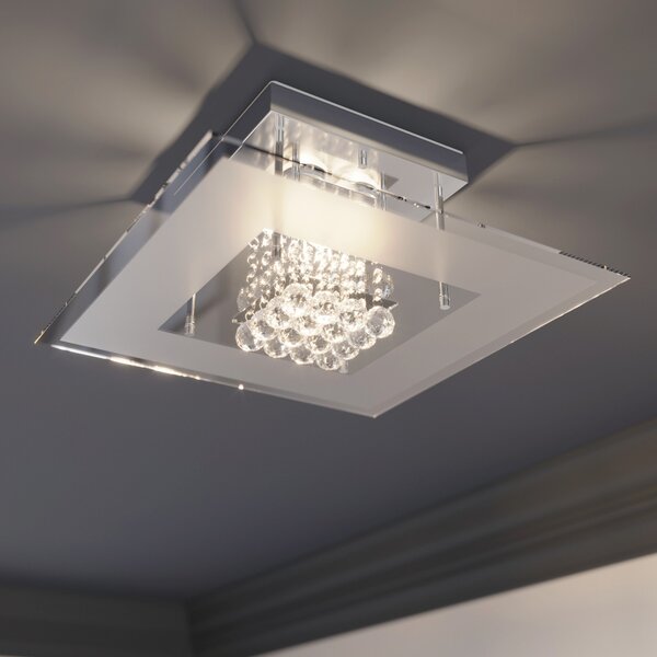 Lindby Φωτιστικό οροφής Lisandra IP44 LED, Μεταλλικό, Μπάνιο, Μέταλλο, σύγχρονο