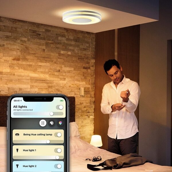 Philips 32610/31/P6 - LED Φωτιστικό dimmer Hue BEING LED/27W/230V + RC