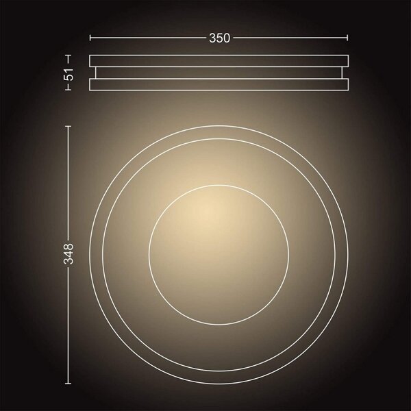 Philips 32610/31/P6 - LED Φωτιστικό dimmer Hue BEING LED/27W/230V + RC