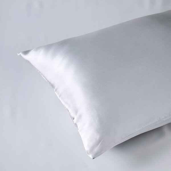 Μεταξωτή Μαξιλαροθήκη Με Φερμουάρ (50x75) Kentia Stylish Silk Γκρι