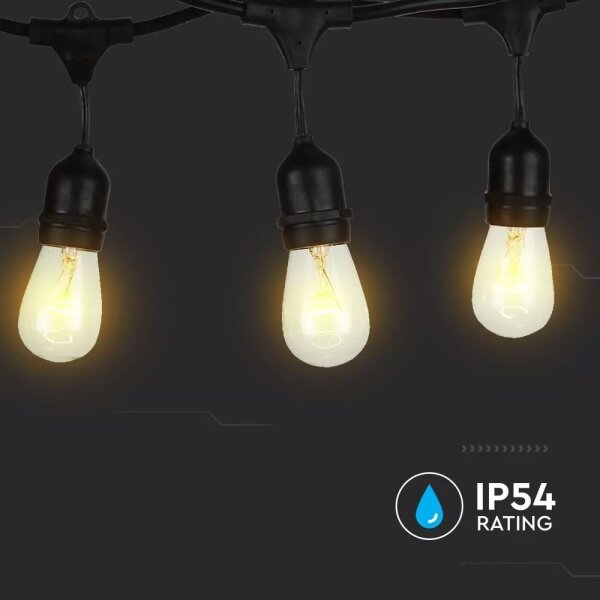 Λαμπάκια εξωτερικού χώρου STRING 15m 15xE27/25W/230V IP54