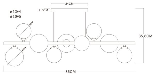 Globo 56133-9D - Κρεμαστό φωτιστικό οροφής LED RIHA 9xG9/3W/230V