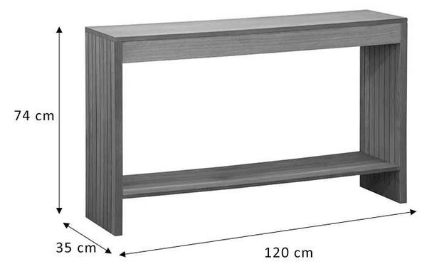 Κονσόλα Focused pakoworld MDF φυσικό 120x35x74εκ