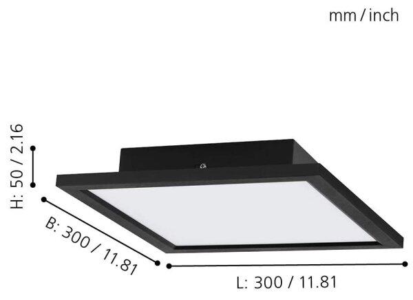 Eglo 99415 - LED RGB Dimming φωτιστικό οροφής SALOBRENA-C LED/16W/230V + RC