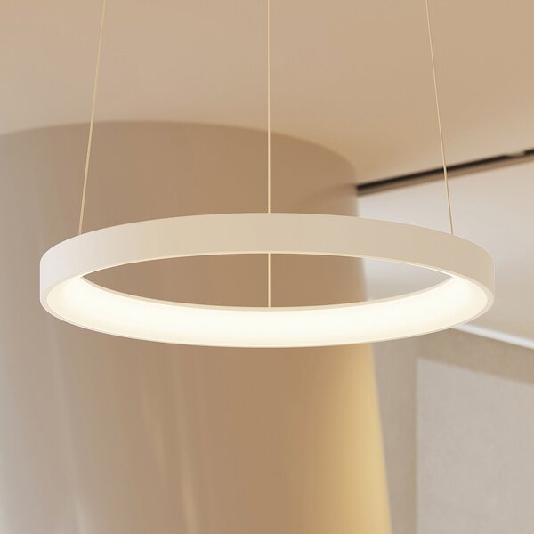 Arcchio LED κρεμαστό φωτιστικό Vivy, Ø 58 cm, λευκό, μέταλλο, ρυθμιζόμενος, Λευκό, Κουζίνα, Μέταλλο, σύγχρονο