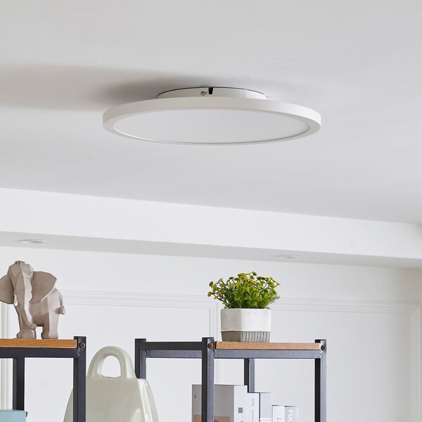 Arcchio Φωτιστικό οροφής LED Brenda, Ø 40 cm, CCT, τηλεχειριστήριο, ρυθμιζόμενος, Λευκό, Σαλόνι / τραπεζαρία, Πλαστικό, σύγχρονο