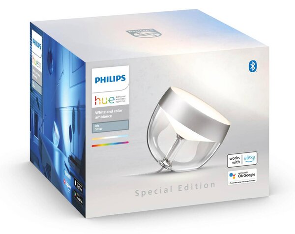 Επιτραπέζιο φωτιστικό LED Philips Hue Iris WACA, ασημί