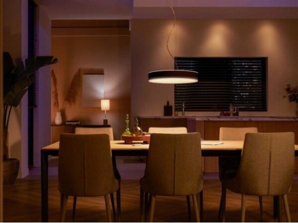 Philips - Led Dimmable κρεμαστό φωτιστικό οροφής Hue ENRAVE LED/33,5W/230V μαύρο + RC