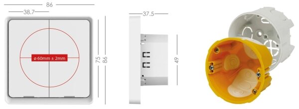 Immax NEO 07513L - Διπλός διακόπτης SMART 230V Wi-Fi Tuya