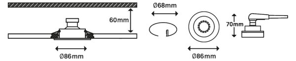 Briloner 7148-032-ΣET 3xLED Dimmable φωτιστικά μπάνιου 1xGU10/5W/230V IP23