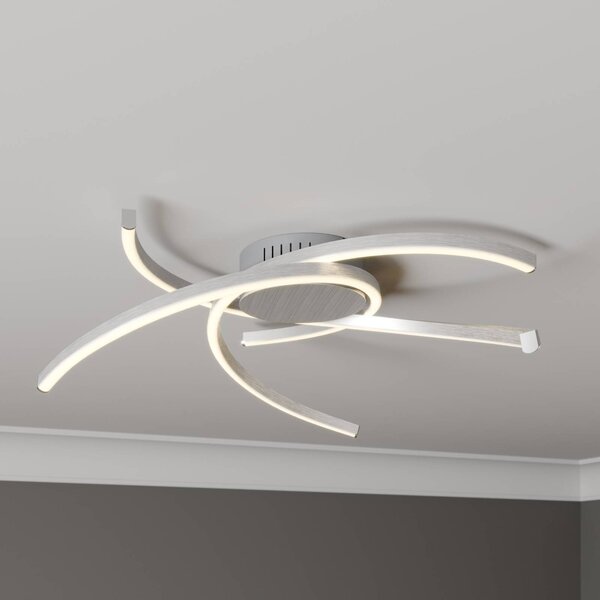 Lindby Katris LED φωτιστικό οροφής, 58 cm, αλουμίνιο