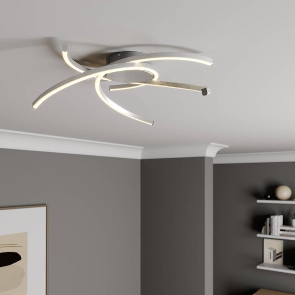 Lindby Katris LED φωτιστικό οροφής, 58 cm, αλουμίνιο