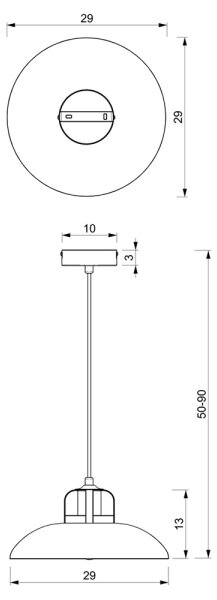 Πολύφωτο κρεμαστό FELIX 1xE27/60W/230V μπλε