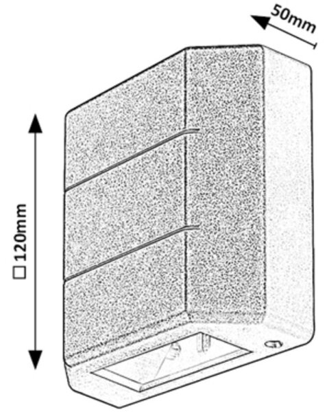 Rabalux 7319 - LED Εξωτερικό φωτιστικό τοίχου LIPPA LED/6W/230V IP54 μαύρο