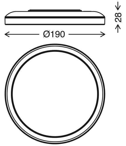 Briloner 7150-416 - Φωτιστικό οροφής LED SLIM LED/12W/230V d. 19 cm