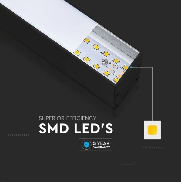 Γραμμικό κρεμαστό φωτιστικό LED SAMSUNG CHIP LED/40W/230V 6400K μαύρο