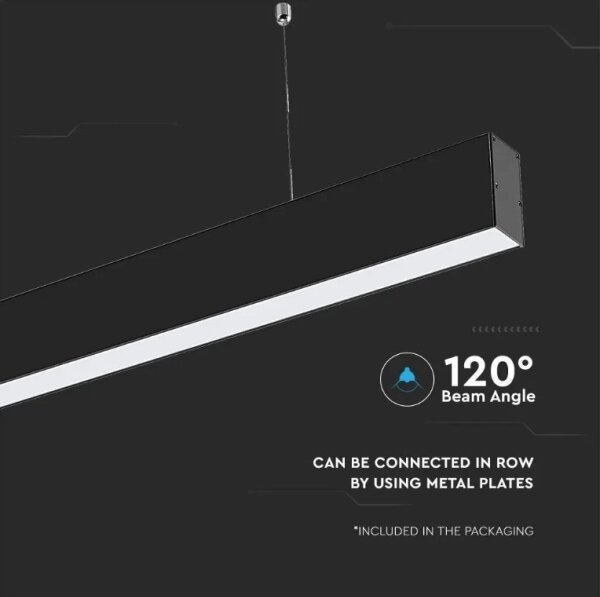 Γραμμικό κρεμαστό φωτιστικό LED SAMSUNG CHIP LED/40W/230V 6400K μαύρο