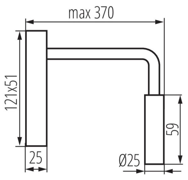 Kanlux 32522 - Λάμπα τοίχου LED TONIL LED/2,7W/230V μαύρο