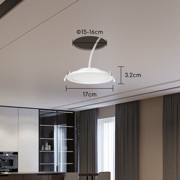 Aigostar - LED Dimmable χωνευτό φωτιστικό 12W/230V δ. 17 cm Wi-Fi