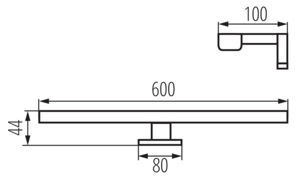 Kanlux 34935 - LED Φωτισμός καθρέπτη μπάνιου ASTIM LED/12W/230V IP44 χρώμιο