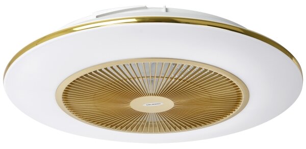 Brilagi - Φωτιστικό LED Dimmable με ανεμιστήρα AURA LED/38W/230V χρυσό + RC