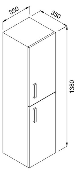 Στήλη SANTA Μπεζ MDF 18mm 35 3CSAN035BEM κρεμαστή