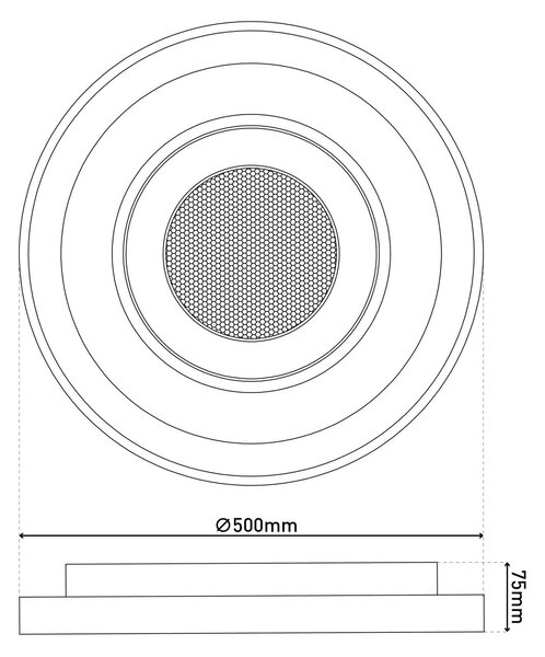 Φωτιστικό οροφής Doira LED, λευκό, μεταλλικό, Ø 50 cm, CCT, τηλεχειριστήριο