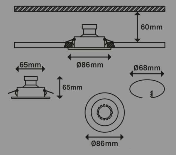 Briloner 7221-032 - ΣΕΤ 3x Φωτιστικό μπάνιου LED 1xGU10/3W/230V ματ χρώμιο