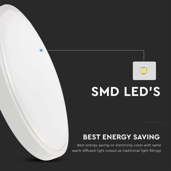 Φωτιστικό οροφής μπάνιου LED LED/18W/230V 6500K IP44 λευκό