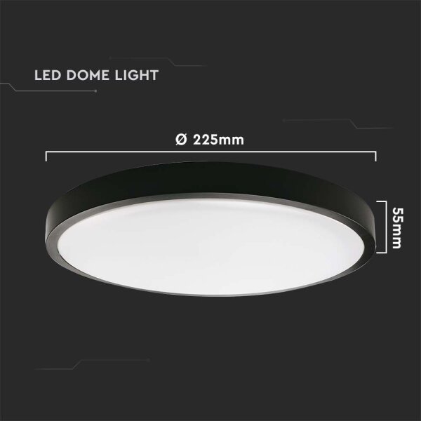 Φωτιστικό οροφής μπάνιου LED LED/18W/230V 3000K IP44 μαύρο