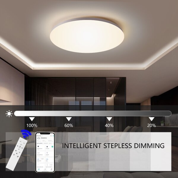 Brilagi - LED Dimmable φωτιστικό οροφής SMART LED/24W/230V Wi-Fi Tuya + RC