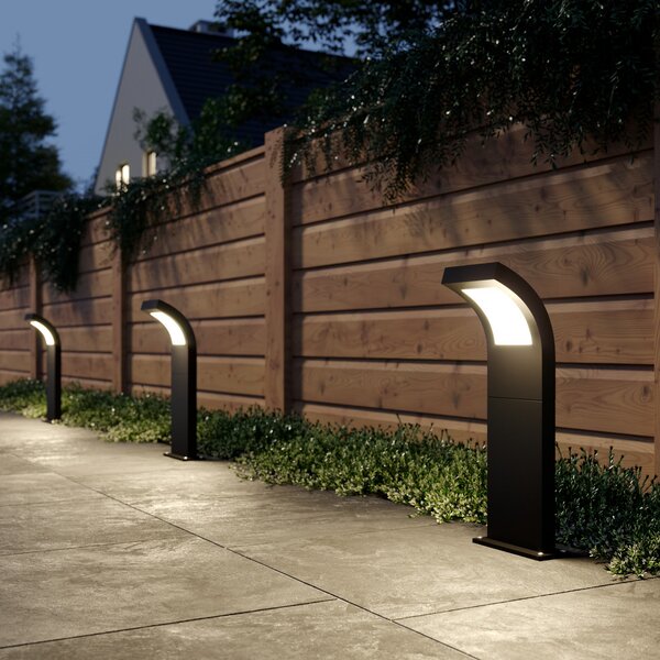 Arcchio Προβολέας LED Advik, IP65, 60 cm, ανθρακί, μέταλλο, Μαύρο, Αλουμίνιο, σύγχρονο