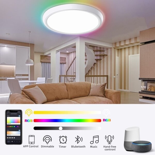 Immax NEO 07164-40- LED RGB+CCT Φωτιστικό dimming 50W/230V Wi-Fi Tuya+RC