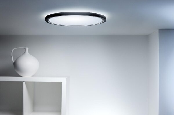 WiZ - LED RGB dimmable φωτιστικό οροφής SUPERSLIM LED/22W/230V Wi-Fi μαύρο