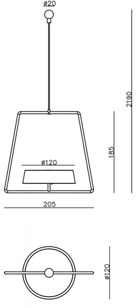 LED κρεμαστό φωτιστικό Miram με επαναφορτιζόμενη μπαταρία, με δυνατότητα