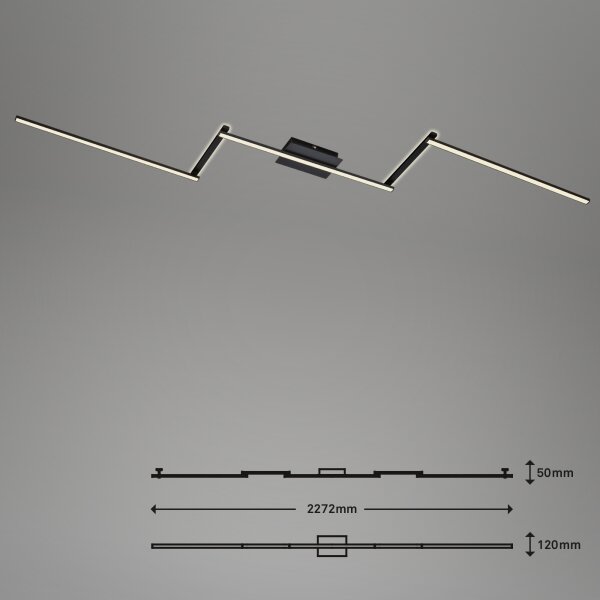 Briloner 3501-015 - LED Πλαφονιέρα οροφής STAFF 5xLED/4,8W/230V μαύρο