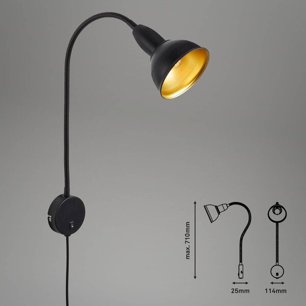 Φωτιστικό τοίχου Hygge Comfort light Retro με πρίζα