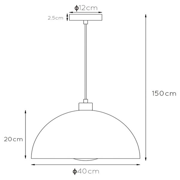 Siemon κρεμαστό φωτιστικό από ατσάλι, Ø 40 cm, κίτρινη ώχρα