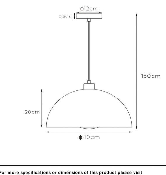 Siemon κρεμαστό φωτιστικό από ατσάλι, Ø 40 cm, πράσινο