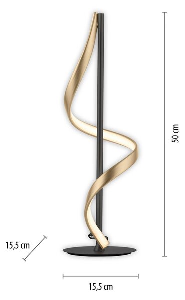 Paul Neuhaus Q-Swing επιτραπέζιο φωτιστικό, ανθρακί/ορείχαλκο