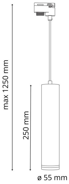 Φωτιστικό για σύστημα ράγας ΠΑΡΙΣΙ 3xGU10/10W/230V + 1 m rail system