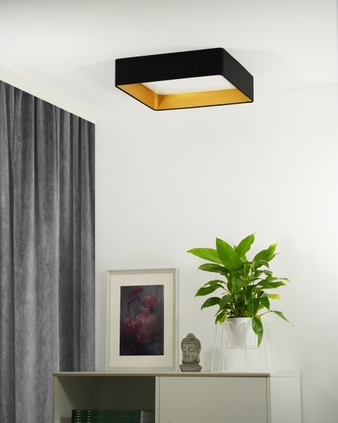 Brilagi - LED Φωτιστικό dimming VELVET SQUARE LED/24W/230V + RC μαύρο