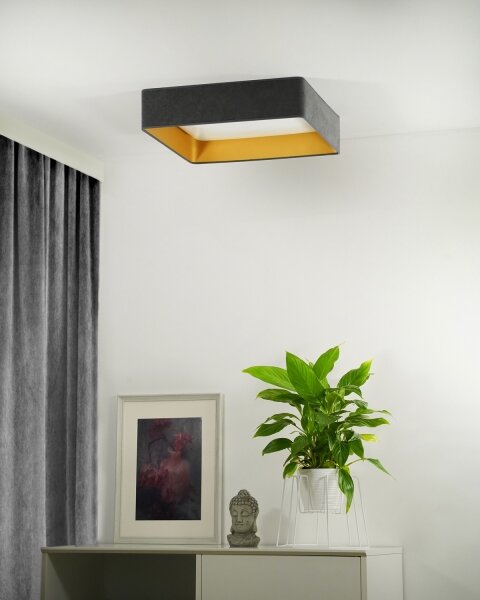 Brilagi - LED Φωτιστικό dimming VELVET SQUARE LED/24W/230V + RC γκρι