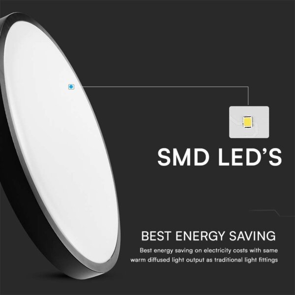 Φωτιστικό οροφής μπάνιου LED LED/18W/230V 4000K IP44 μαύρο