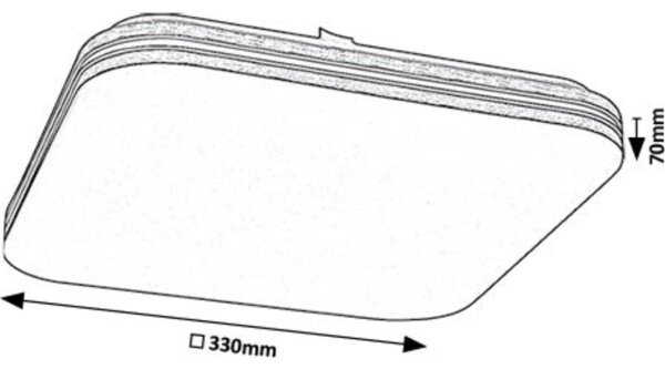 Rabalux 71176 - Φωτιστικό οροφής LED OSCAR LED/18W/230V 4000K 33x33 cm