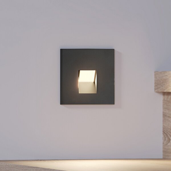 Arcchio Φωτιστικό εσοχής LED Vexi, 7,5 cm x cm, μαύρο, CCT, ρυθμιζόμενος, Μαύρο, Σαλόνι / τραπεζαρία, Αλουμίνιο, σύγχρονο, Γωνιακά φωτιστικά
