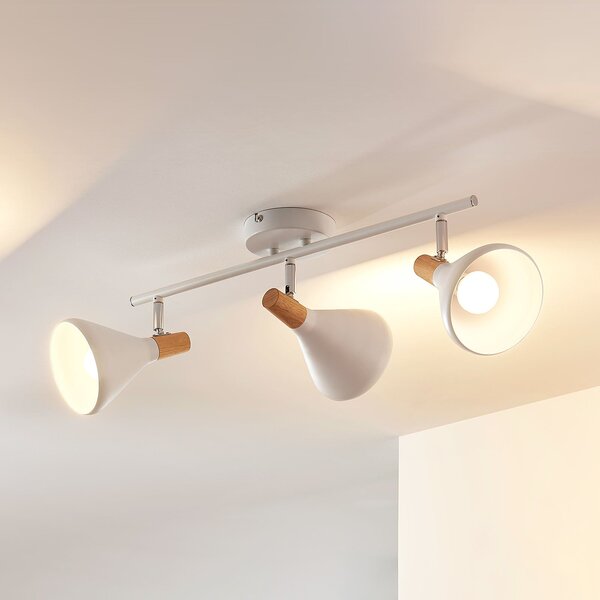 Lindby Φωτιστικό οροφής Arina, 53 cm, λευκό, 3-φωτιστικό, E14, ρυθμιζόμενος, Λευκό, υπνοδωμάτιο, Μέταλλο, σύγχρονο