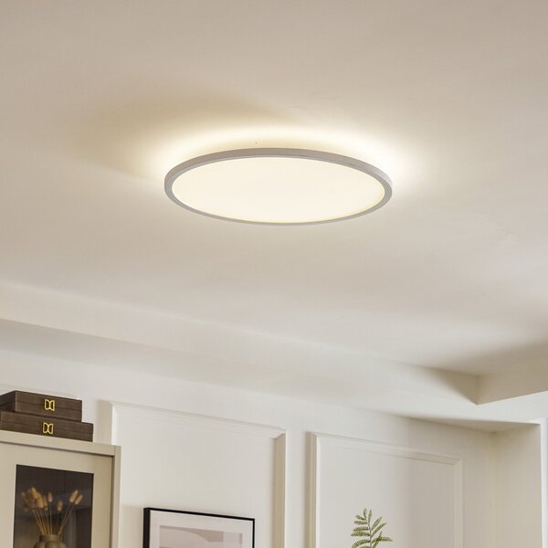 Arcchio Φωτιστικό οροφής LED Brenda, Ø 60 cm, CCT, τηλεχειριστήριο, ρυθμιζόμενος, Λευκό, Σαλόνι / τραπεζαρία, Πλαστικό, σύγχρονο